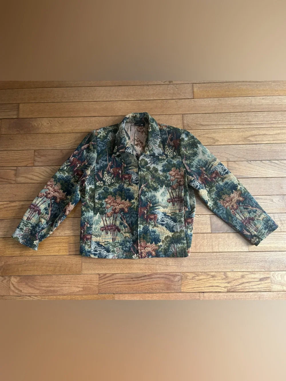 Tapestry deer forest print jacket - Picture 4 of 7